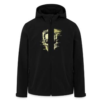 Punker Skull Party - Recycelte Männer Softshell-Jacke von Stanley/Stella - Schwarz - Vorne - AI Model Male 185 light (185cm)