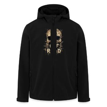 Offroad Skull 4x4 Geschenk - Recycelte Männer Softshell-Jacke von Stanley/Stella - Schwarz - Vorne - AI Model Male 185 light (185cm)