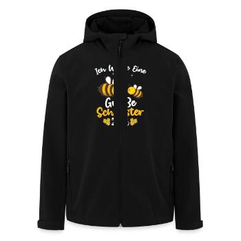 Ich Werde Eine Große Schwester 2026 Bienen - Recycelte Männer Softshell-Jacke von Stanley/Stella - Schwarz - Vorne - AI Model Male 185 light (185cm)