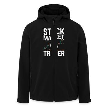 Stock Market Trader Stock Market Trader Chart - Men’s Recycled Softshell Jacket by Stanley/Stella - black - Front - AI Model Male 185 light (185cm)