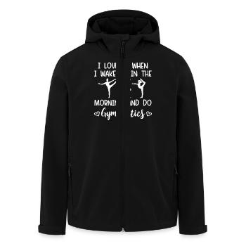 Gymnastik Training Fitness Gym - Recycelte Männer Softshell-Jacke von Stanley/Stella - Schwarz - Vorne - AI Model Male 185 light (185cm)