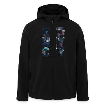 Sydney Skyline City Panorama Oeuvre Moderne - Veste softshell homme en polyester recyclé Stanley/Stella - noir - Devant - AI Model Male 185 light (185cm)