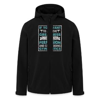 Gymnastik Training Fitness Gym - Recycelte Männer Softshell-Jacke von Stanley/Stella - Schwarz - Vorne - AI Model Male 185 light (185cm)