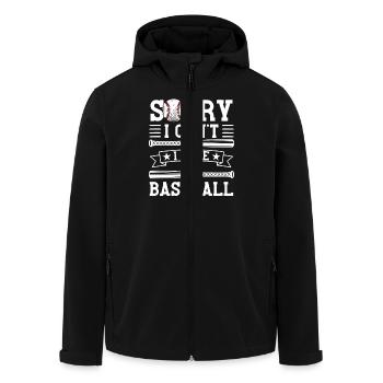 Lustiger Baseball Spruch Baseballspieler - Recycelte Männer Softshell-Jacke von Stanley/Stella - Schwarz - Vorne - AI Model Male 185 light (185cm)