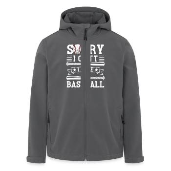 Funny Baseball Saying Baseball Player - Men’s Recycled Softshell Jacket by Stanley/Stella - anthracite - Front - AI Model Male 185 light (185cm)