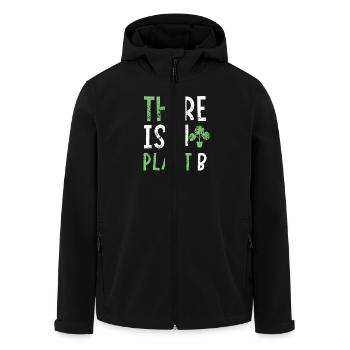 There is no plant B - Men’s Recycled Softshell Jacket by Stanley/Stella - black - Front - AI Model Male 185 light (185cm)