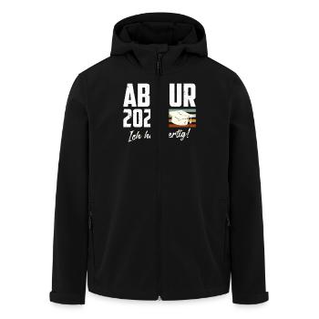 ABITUR 2025 ICH HABE FERTIG Abiturient Lustiges - Recycelte Männer Softshell-Jacke von Stanley/Stella - Schwarz - Vorne - AI Model Male 185 light (185cm)