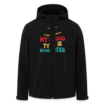 Gymnastik Training Fitness Gym - Recycelte Männer Softshell-Jacke von Stanley/Stella - Schwarz - Vorne - AI Model Male 185 light (185cm)