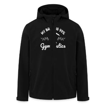 Gymnastik Training Fitness Gym - Recycelte Männer Softshell-Jacke von Stanley/Stella - Schwarz - Vorne - AI Model Male 185 light (185cm)