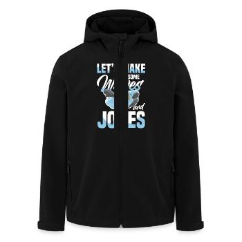 Let's make waves and jokes while rafting - Men’s Recycled Softshell Jacket by Stanley/Stella - black - Front - AI Model Male 185 light (185cm)