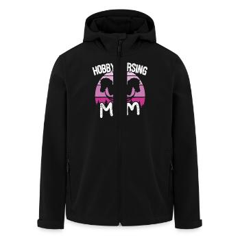 Hobby Horsing Mutter Mom Steckenpferd Pferd Reiten - Recycelte Männer Softshell-Jacke von Stanley/Stella - Schwarz - Vorne - AI Model Male 185 light (185cm)