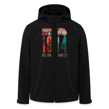Anniversaire 1994 Vintage Mai Cadeau Rétro - Veste softshell homme en polyester recyclé Stanley/Stella - noir - Devant - AI Model Male 185 light (185cm)