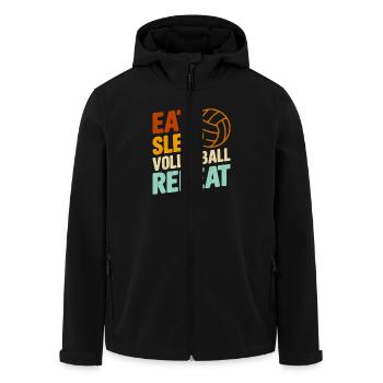 Volley-ball - Veste softshell homme en polyester recyclé Stanley/Stella - noir - Devant - AI Model Male 185 light (185cm)