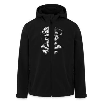 Skipper Boot Segeln Motorboot Pirat Skull - Recycelte Männer Softshell-Jacke von Stanley/Stella - Schwarz - Vorne - AI Model Male 185 light (185cm)