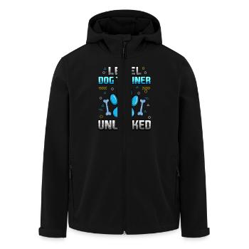 Level Hundetrainer freigeschaltet - Recycelte Männer Softshell-Jacke von Stanley/Stella - Schwarz - Vorne - AI Model Male 185 light (185cm)