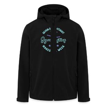 Gymnastik Training Fitness Gym - Recycelte Männer Softshell-Jacke von Stanley/Stella - Schwarz - Vorne - AI Model Male 185 light (185cm)