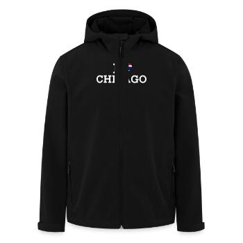 I Love Chicago Cool Thailand Wrong Flag Lover Pun - Men’s Recycled Softshell Jacket by Stanley/Stella - black - Front - AI Model Male 185 light (185cm)