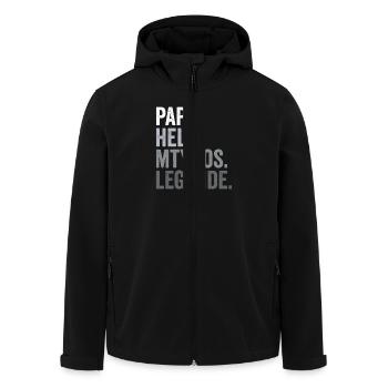 Papa Held Mythos Legende Vater Vatertag - Recycelte Männer Softshell-Jacke von Stanley/Stella - Schwarz - Vorne - AI Model Male 185 light (185cm)
