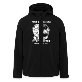 Softball Proud Softball Mom - Men’s Recycled Softshell Jacket by Stanley/Stella - black - Front - AI Model Male 185 light (185cm)