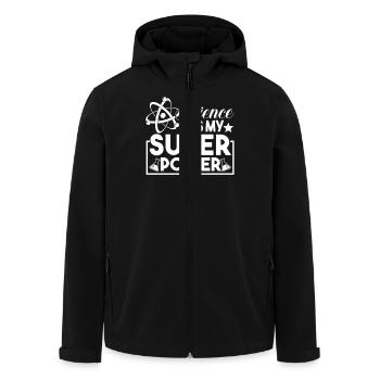 Science Is My Superpower - Men’s Recycled Softshell Jacket by Stanley/Stella - black - Front - AI Model Male 185 light (185cm)