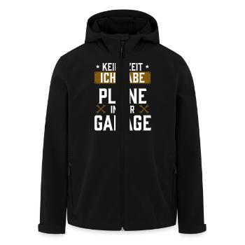 garage deutsch2 Zeichenfläche 1 - Recycelte Männer Softshell-Jacke von Stanley/Stella - Schwarz - Vorne - AI Model Male 185 light (185cm)