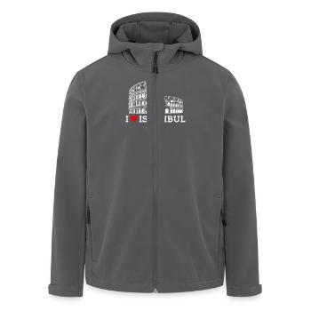 I Love Istanbul Kolosseum Liebhaber Herz Flagge Türkei - Recycelte Männer Softshell-Jacke von Stanley/Stella - Anthrazit - Vorne - AI Model Male 185 light (185cm)