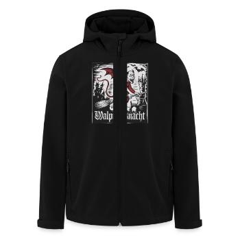 Hexen Walpurgisnacht Fliegender Dämon Mit Schloss - Recycelte Männer Softshell-Jacke von Stanley/Stella - Schwarz - Vorne - AI Model Male 185 light (185cm)