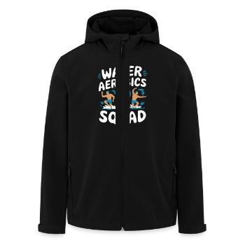 Wassergymnastik Squad: Dein Team für Spaß im - Recycelte Männer Softshell-Jacke von Stanley/Stella - Schwarz - Vorne - AI Model Male 185 light (185cm)