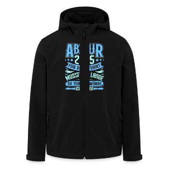 ABITUR 2025 FÜR DIESES SHIRT MUSSTE ICH LERNEN - Recycelte Männer Softshell-Jacke von Stanley/Stella - Schwarz - Vorne - AI Model Male 185 light (185cm)