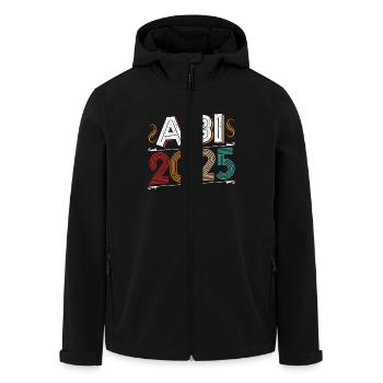 ABI 2025 Abitur Abschluss Lustiges Abiturienten - Recycelte Männer Softshell-Jacke von Stanley/Stella - Schwarz - Vorne - AI Model Male 185 light (185cm)