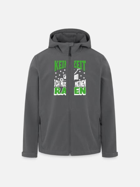 Keine Zeit, ich muss zu meinem Rasen - Recycelte Männer Softshell-Jacke von Stanley/Stella - Schwarz