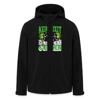 Lustiges Gurken-Gärtner Spruch Design für Gemüse - Recycelte Männer Softshell-Jacke von Stanley/Stella - Schwarz - Vorne - AI Model Male 185 light (185cm)