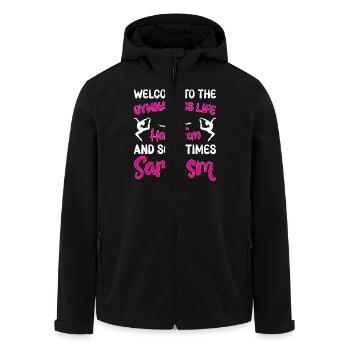Gymnastik Training Fitness Gym - Recycelte Männer Softshell-Jacke von Stanley/Stella - Schwarz - Vorne - AI Model Male 185 light (185cm)