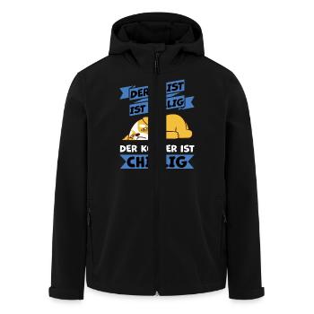 körper chillig haha ich piss mich - Recycelte Männer Softshell-Jacke von Stanley/Stella - Schwarz - Vorne - AI Model Male 185 light (185cm)