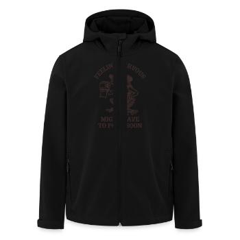 Irritable Bowel Syndrom Cowboy Frog - Men’s Recycled Softshell Jacket by Stanley/Stella - black - Front - AI Model Male 185 light (185cm)