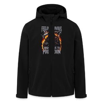 Irritable Bowel Syndrom Reaper IBS Goth Poop Humor - Men’s Recycled Softshell Jacket by Stanley/Stella - black - Front - AI Model Male 185 light (185cm)