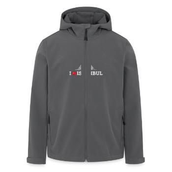 Ich liebe Istanbul Cool Türkei Eiffelturm Liebhaber - Recycelte Männer Softshell-Jacke von Stanley/Stella - Anthrazit - Vorne - AI Model Male 185 light (185cm)