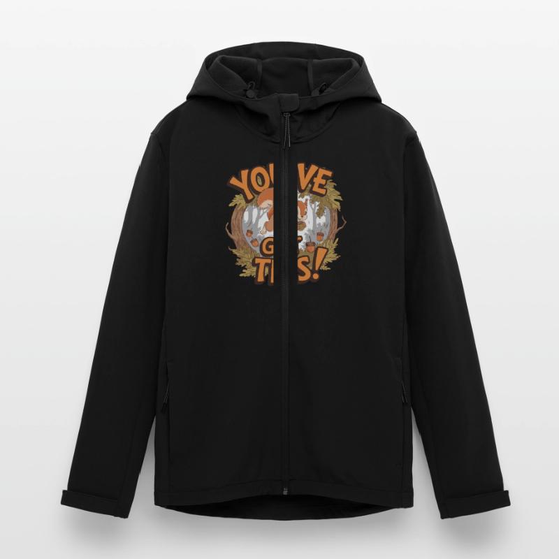 Du Schaffst Das! Eichhörnchen Mit Eichel Recycelte Männer Softshell-Jacke Discoverer von Stanley/Stella