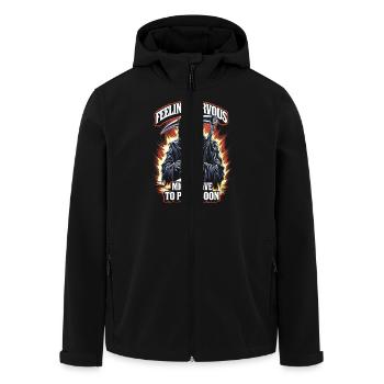 Irritable Bowel Syndrom Reaper IBS Goth Poop Humor - Men’s Recycled Softshell Jacket by Stanley/Stella - black - Front - AI Model Male 185 light (185cm)