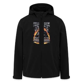Irritable Bowel Syndrom Reaper IBS Goth Poop Humor - Men’s Recycled Softshell Jacket by Stanley/Stella - black - Front - AI Model Male 185 light (185cm)