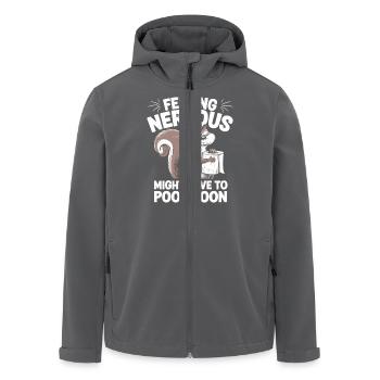 Reizdarmsyndrom Eichhörnchenkacke Humor - Recycelte Männer Softshell-Jacke von Stanley/Stella - Anthrazit - Vorne - AI Model Male 185 light (185cm)