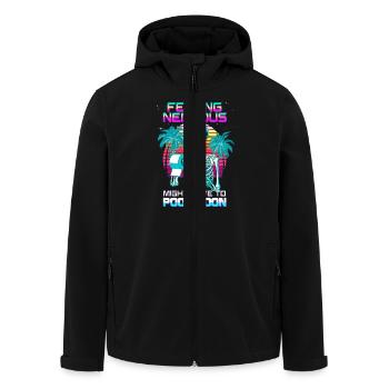 IBS Skeleton, Poop Humor Irritable Bowel Syndrom - Men’s Recycled Softshell Jacket by Stanley/Stella - black - Front - AI Model Male 185 light (185cm)