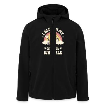Je décolore ma ride puante, blanchiment anal amusant - Veste softshell homme en polyester recyclé Stanley/Stella - noir - Devant - AI Model Male 185 light (185cm)