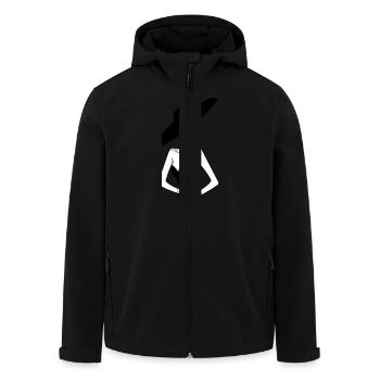 Dame élégante en robe noire avec grand chapeau - Veste softshell homme en polyester recyclé Stanley/Stella - noir - Devant - AI Model Male 185 light (185cm)