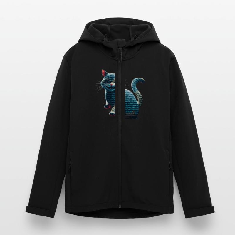 Tech cat avec code binaire pour les programmeurs et Veste softshell homme en polyester recyclé Discoverer Stanley/Stella