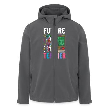 Futur enseignant - Veste softshell homme en polyester recyclé Stanley/Stella - charbon - Devant - AI Model Male 185 light (185cm)