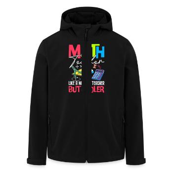 PROFESSEUR DE MATHÉMATIQUES - Veste softshell homme en polyester recyclé Stanley/Stella - noir - Devant - AI Model Male 185 light (185cm)