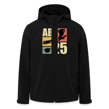 ABITUR 2025 ABI Geschafft Abiturient Lustiges - Recycelte Männer Softshell-Jacke von Stanley/Stella - Schwarz - Vorne - AI Model Male 185 light (185cm)