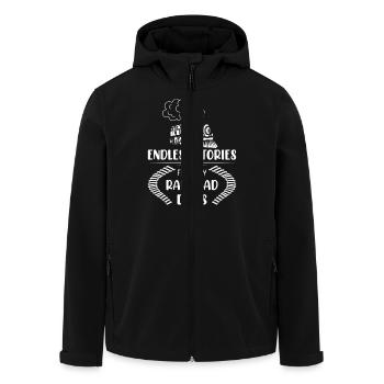 Eisenbahn Zugführer Rente Rentner Zug - Recycelte Männer Softshell-Jacke von Stanley/Stella - Schwarz - Vorne - AI Model Male 185 light (185cm)