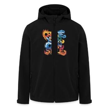Créez votre propre style Variété de couleurs - Veste softshell homme en polyester recyclé Stanley/Stella - noir - Devant - AI Model Male 185 light (185cm)